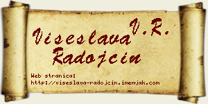 Višeslava Radojčin vizit kartica